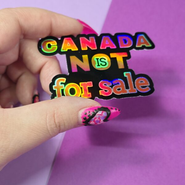 Canada is NOT for sale (black holographic)